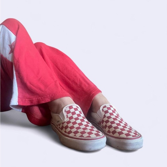 Red Checkered Slip-On Shoes - Picture 1 of 6